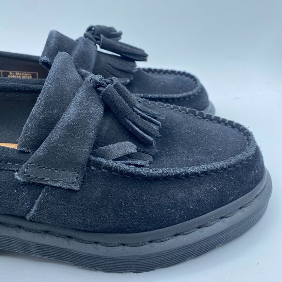 Dr Martens Adrian Mono Loafers Suede Black Adult EU 37 USM 5 Tassels Boho NWOB main image 6